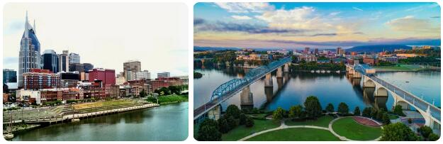 Tennessee Cities, Rivers and Lakes